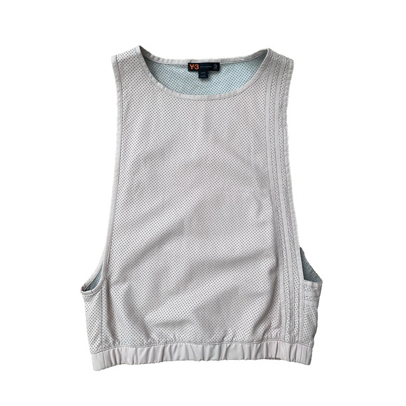 Y-3 Yohji Yamamoto Adidas Leather Muscle Tee Shirt Tank Top Perforated Pink S - Picture 1 of 7